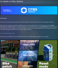 《城市：天际线2》开发团队更迭：Iceflake Studios接手，开启系列新篇章